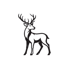 deer silhouette vector illustration