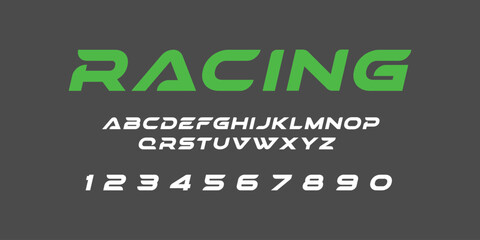 Racing Speed Alphabet Font Vector Bold Sport Typography Letters Download it in high resolution format and print in any size © Hasan