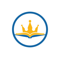 King Book vector logo template design. 