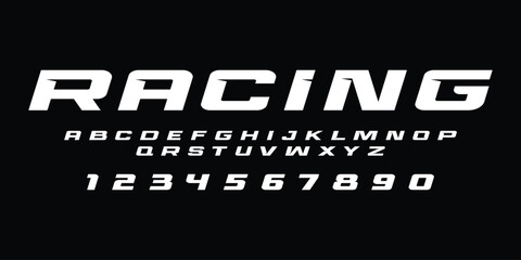 Racing Speed Alphabet Font Vector Bold Sport Typography Letters Download it in high resolution format and print in any size © Hasan