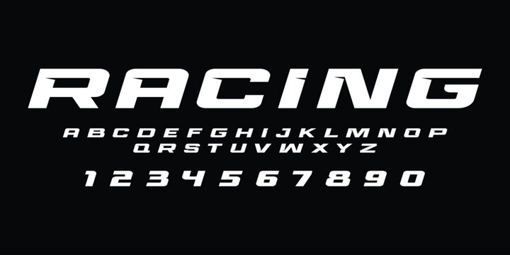 Racing Speed Alphabet Font Vector Bold Sport Typography Letters Download it in high resolution format and print in any size
