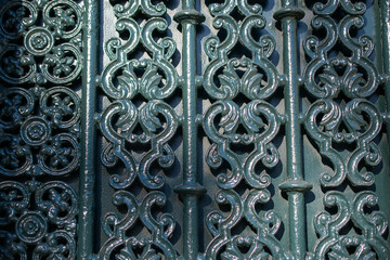 Ornate Wrought Iron Gate Detail