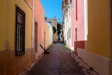 Colorful Alleyway in European Town