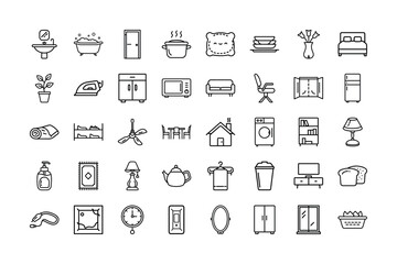 Home and Living Icon Bundle for Interiors