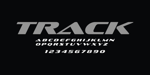Sport Racing Speed Alphabet Font Vector Bold Sport Typography Letters Download it in high resolution format and print in any size