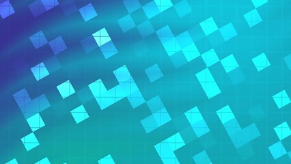 Ombre Arctic Blue Abstract geometric background with blue and turquoise squares creating a modern pixelated pattern design