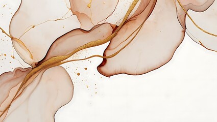 Abstract Watercolor Painting with Gold Accents Creating a Luxurious and Elegant Background Design for Digital Art and Modern Wall Decor