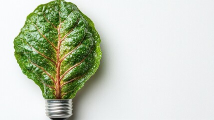 Green leafy bulb, bright idea or organic energy