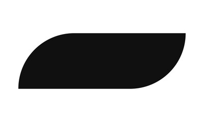 Round Corner Rectangle Long Leaf Icon