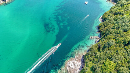 Where the Yealm River meets the English Channel, Devon, United Kingdom