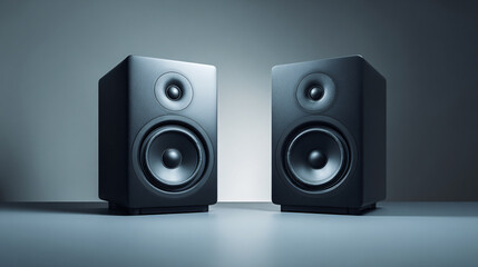 Obraz premium Studio Monitors Professional Audio Equipment for Music Production and Listening