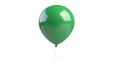 A single green balloon 3d render icon isolated on white background 