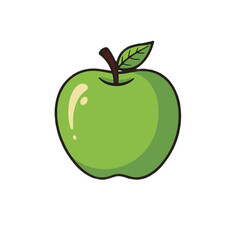 green apple vector illustration