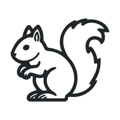 Obraz premium Cute squirrel character design for nature themed projects
