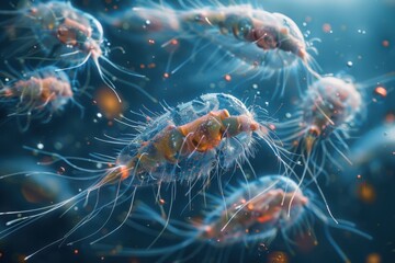 Obraz premium Plankton are organisms drifting in oceans and seas.