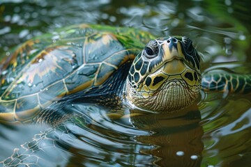 swimming turtle