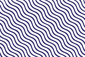 Fototapeta premium Optical blue wave stripe vector pattern with flowing dynamic lines