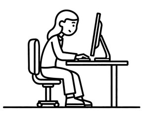 Student at Computer