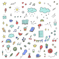 Drawn elements colorized