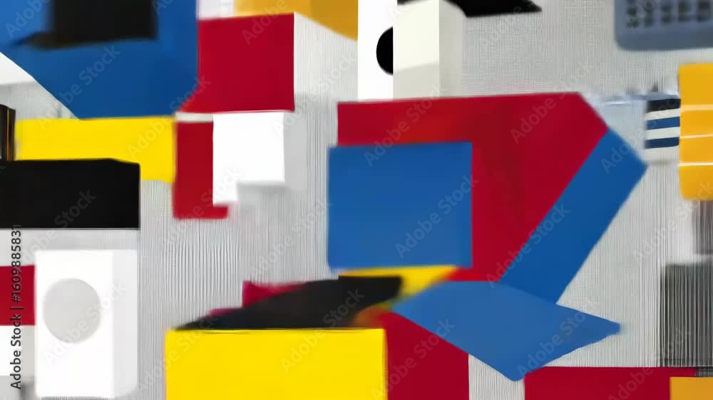 Poster colorful abstract geometric patterns with bold shapes and lines