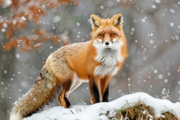 Fototapeta premium Red Fox in winter fox