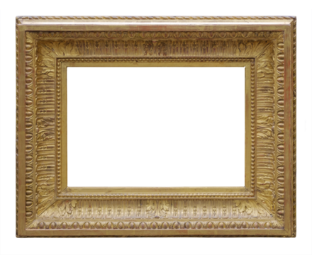 Old vintage golden frame isolated
