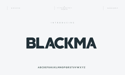 Blackma Serif classic design font vector illustration of alphabet letters.