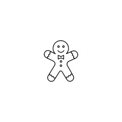 Gingerbread icon flat vector design. 