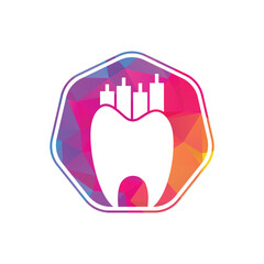 Dental stat vector logo design template.