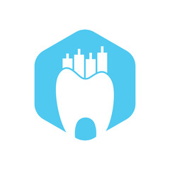 Dentist finance icon logo concept.