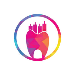 Dental stat vector logo design template