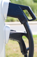 Electric Car Charging Station Adapter Charger White and Black