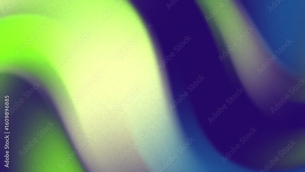 Poster prismatic abstracts noise abstract gradient background with flowing curves of green, yellow, and blu