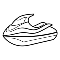 Jet Ski Coloring Pages &ndash; Water, Sport, Summer, Outline, Kids, Printable, Adventure

