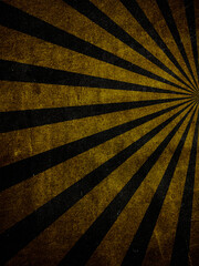 Retro Inspired Vertical Sunburst Background Template. Brown and Black. Vintage Grunge Paper. Old sunrays burst background