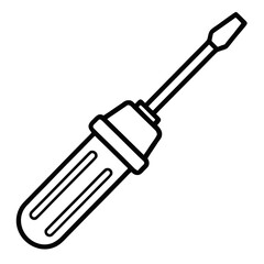 Fototapeta premium Screwdriver Tool Coloring Pages – Printable, Outline, Workshop, Kids, Fun, Easy