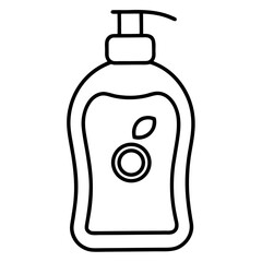 Obraz premium Shampoo Bottle Personal Care Coloring Pages – Printable, Outline, Bathroom, Kids, Fun, Easy