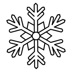 Obraz premium Snowflakes Coloring Pages – Winter, Holiday, Ice, Outline, Kids, Printable, Festive