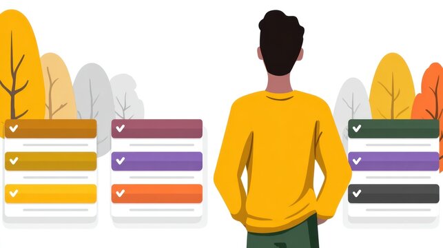 Person considering options