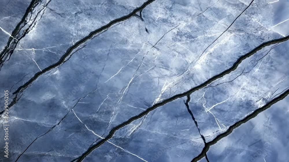 Poster blue marble texture with intricate veining patterns