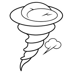 Weather Tornado Coloring Pages – Storm, Disaster, Nature, Outline, Line Art, Printable, Severe Weather

