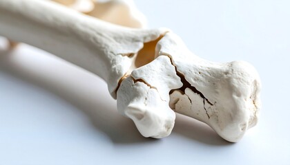 Fototapeta premium Close-up of a fractured bone model