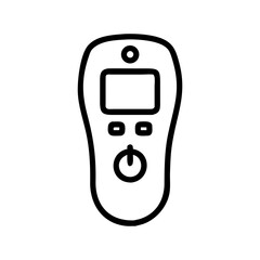 Pedometer icon with simple interface design in outline style