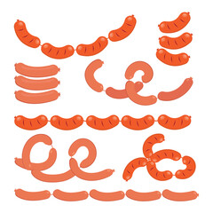 Sausage Icon Set Vector Design.