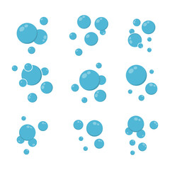 Soap Bubbles Icon Vector Design.