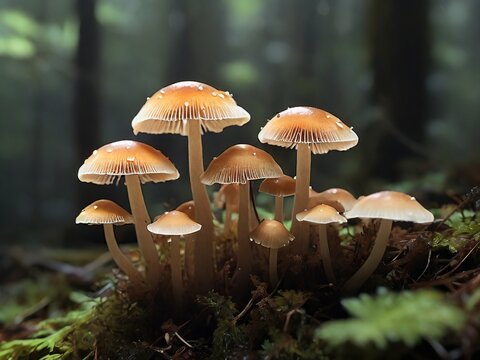 mushrooms in the forest