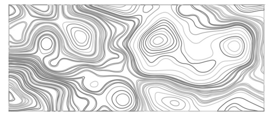 Modern design with white background with topographic wavy pattern design. Abstract contours form digital landscape, mimicking terrain of technological advancements and innovation.