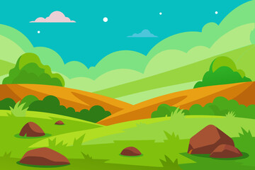 Fototapeta premium landscape with mountains and forest