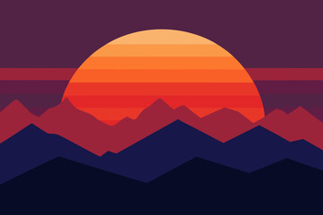 Obraz premium sunset in mountains