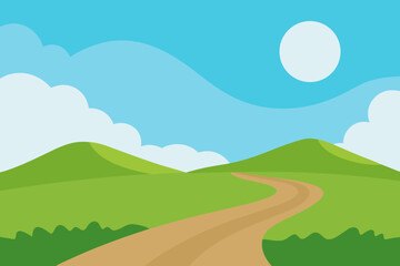 Obraz premium Tranquil Vector Art Background Scene Depicting A Natural Vista